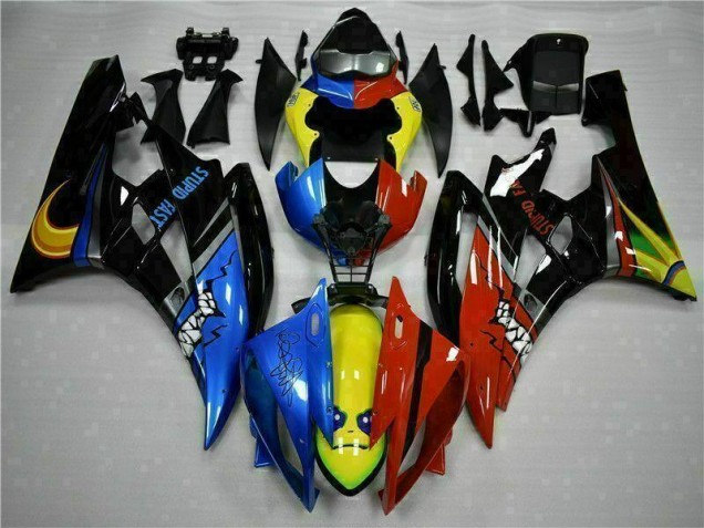 Jaune Bleu Rouge Carénage Moto Yamaha R6 2006-2007 Jaune Bleu Rouge Carénage Moto Yamaha R6 2006-2007