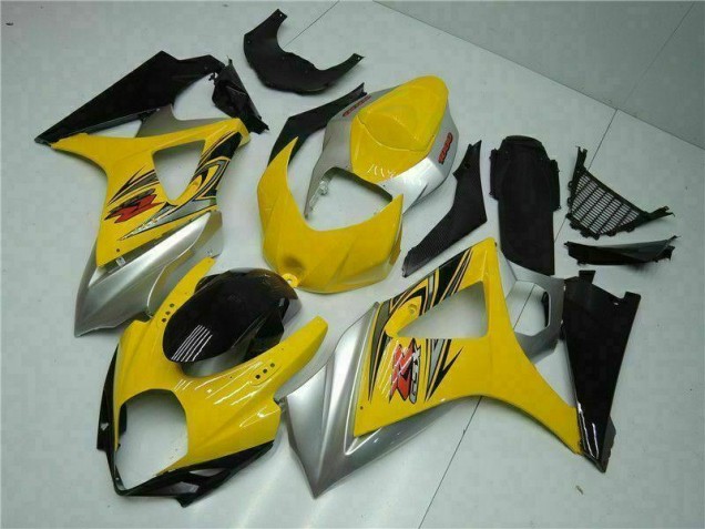 Jaune Carrosserie Moto Suzuki GSXR 1000 K7 2007-2008 Jaune Carrosserie Moto Suzuki GSXR 1000 K7 2007-2008