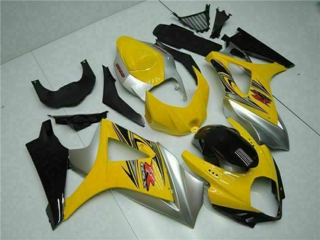Jaune Carrosserie Moto Suzuki GSXR 1000 K7 2007-2008 Jaune Carrosserie Moto Suzuki GSXR 1000 K7 2007-2008
