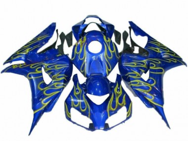 Jaune Flamme Bleu Carénage Moto Honda CBR 1000 RR 2006-2007