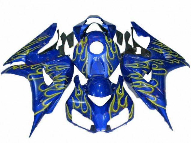 Jaune Flamme Bleu Carénage Moto Honda CBR 1000 RR 2006-2007 Jaune Flamme Bleu Carénage Moto Honda CBR 1000 RR 2006-2007