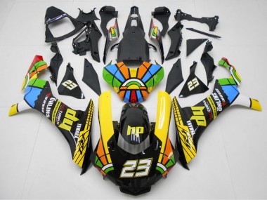 Jaune Noir 23 Carénage Moto Yamaha R1 2015-2019
