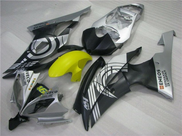 Jaune Noir Argent Carénage Moto Yamaha R6 2008-2016 Jaune Noir Argent Carénage Moto Yamaha R6 2008-2016