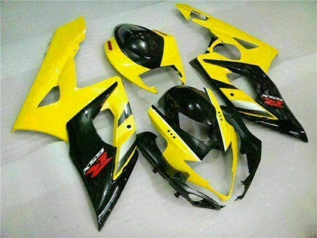 Jaune Noir Carénage Moto Suzuki GSXR 1000 K5 2005-2006 Jaune Noir Carénage Moto Suzuki GSXR 1000 K5 2005-2006