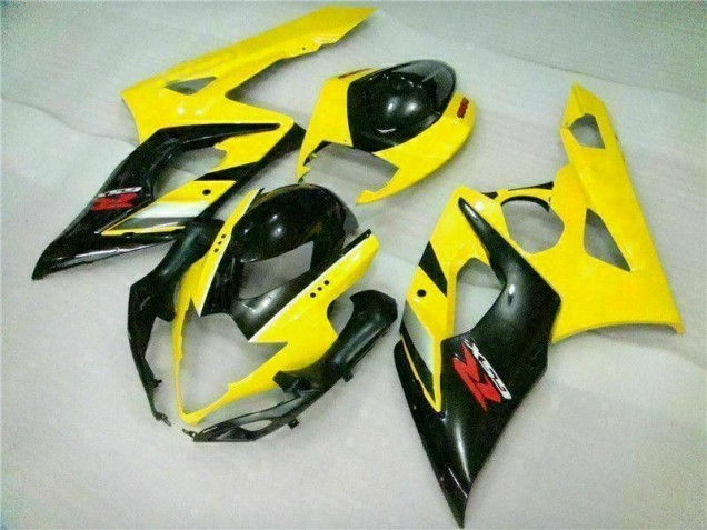Jaune Noir Carénage Moto Suzuki GSXR 1000 K5 2005-2006 Jaune Noir Carénage Moto Suzuki GSXR 1000 K5 2005-2006
