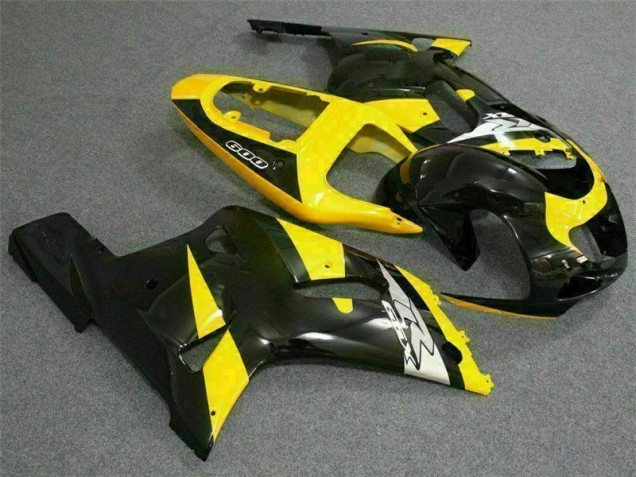 Jaune Noir Carénage Moto Suzuki GSXR 600 / 750 K1 K2 K3 2001-2003 Jaune Noir Carénage Moto Suzuki GSXR 600 / 750 K1 K2 K3 2001-2003