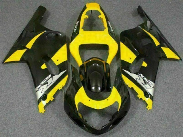 Jaune Noir Carénage Moto Suzuki GSXR 600 / 750 K1 K2 K3 2001-2003 Jaune Noir Carénage Moto Suzuki GSXR 600 / 750 K1 K2 K3 2001-2003