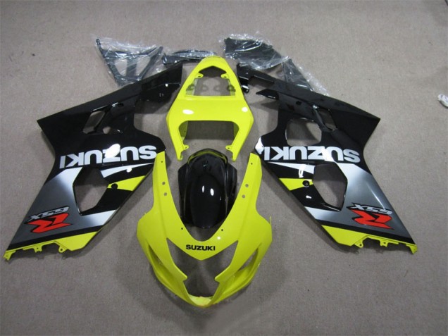 Jaune Noir Carénage Moto Suzuki GSXR 600 K4 2004-2005 Jaune Noir Carénage Moto Suzuki GSXR 600 K4 2004-2005