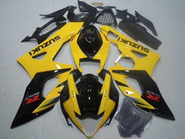 Jaune Noir Carrosserie Moto Suzuki GSXR 1000 K5 2005-2006 Jaune Noir Carrosserie Moto Suzuki GSXR 1000 K5 2005-2006