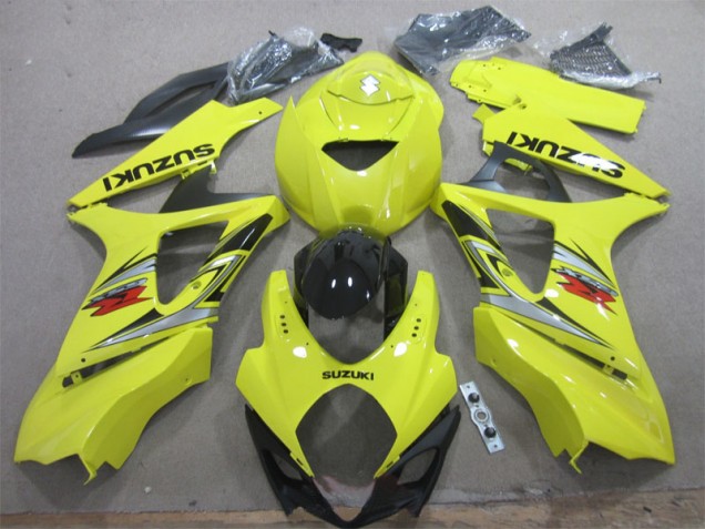 Jaune Noir Carrosserie Moto Suzuki GSXR 1000 K7 2007-2008 Jaune Noir Carrosserie Moto Suzuki GSXR 1000 K7 2007-2008