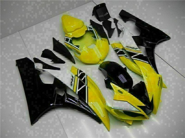Jaune Noir Carrosserie Moto Yamaha R6 2006-2007 Jaune Noir Carrosserie Moto Yamaha R6 2006-2007