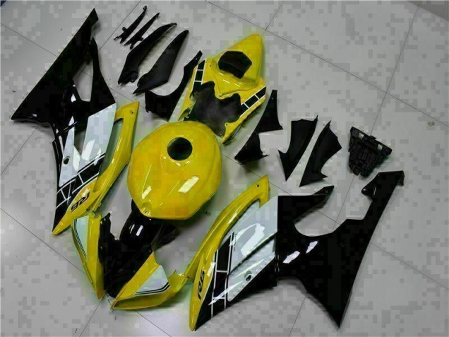 Jaune Noir Carrosserie Moto Yamaha R6 2008-2016 Jaune Noir Carrosserie Moto Yamaha R6 2008-2016