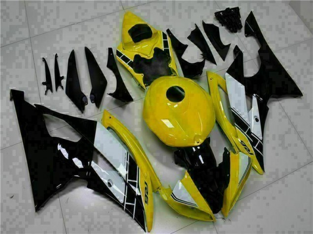 Jaune Noir Carrosserie Moto Yamaha R6 2008-2016 Jaune Noir Carrosserie Moto Yamaha R6 2008-2016