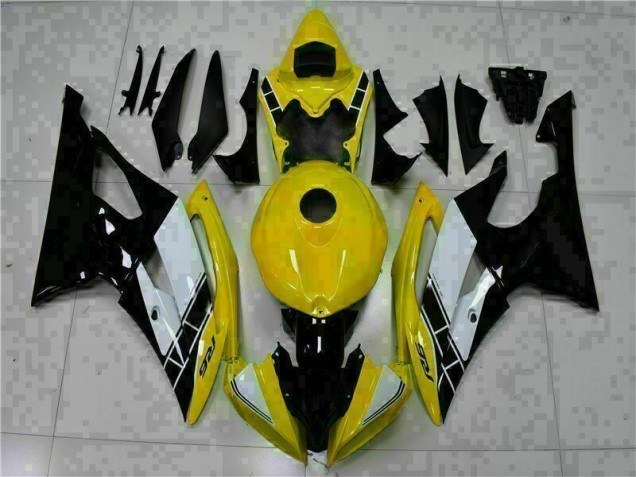Jaune Noir Carrosserie Moto Yamaha R6 2008-2016 Jaune Noir Carrosserie Moto Yamaha R6 2008-2016