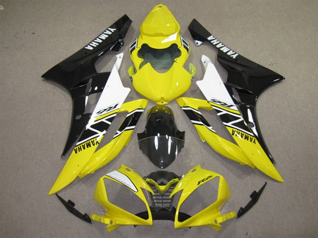 Jaune Noir Décalque Carénage Moto Yamaha R6 2006-2007 Jaune Noir Décalque Carénage Moto Yamaha R6 2006-2007