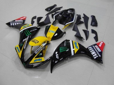 Jaune Noir Monster Carénages Moto Yamaha R1 2009-2011