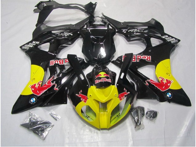 Jaune Noir Red Bull Carénage Moto BMW S1000RR 2009-2014 Jaune Noir Red Bull Carénage Moto BMW S1000RR 2009-2014