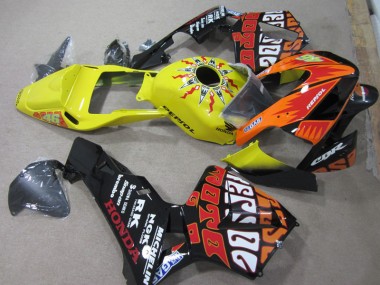 Jaune Noir Repsol 46 Carénage Moto Honda CBR 600 RR 2003-2004