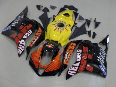 Jaune Rossi Courses Carénage Moto Honda CBR 600 RR 2009-2012