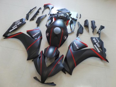 Matte Bladk avec Rouge Bande Carénage Moto Honda CBR 1000 RR 2012-2016