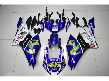 Monster Bleu Movistar 46 Carénage Moto Yamaha R6 2017-2023