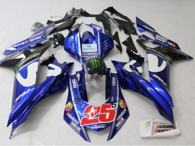 Movistar Carénage Moto Yamaha R6 2017-2023 Movistar Carénage Moto Yamaha R6 2017-2023