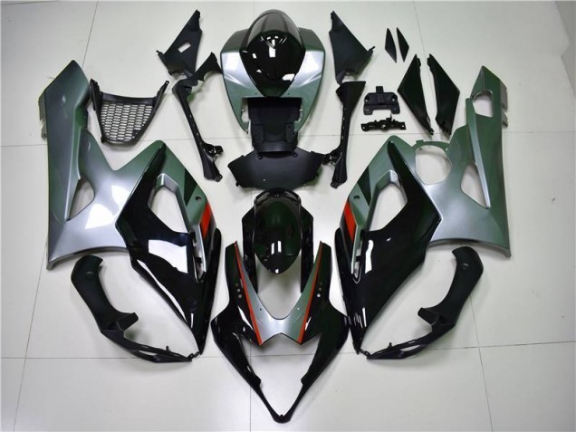 Noir Argent Carénage Moto Suzuki GSXR 1000 K5 2005-2006 Noir Argent Carénage Moto Suzuki GSXR 1000 K5 2005-2006