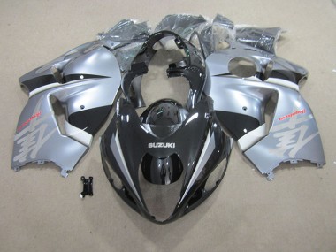 Noir Argent Carénage Moto Suzuki GSXR 1300 Hayabusa 1996-2007