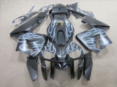 Noir Argent Flamme Carénage Moto Honda CBR 600 RR 2005-2006