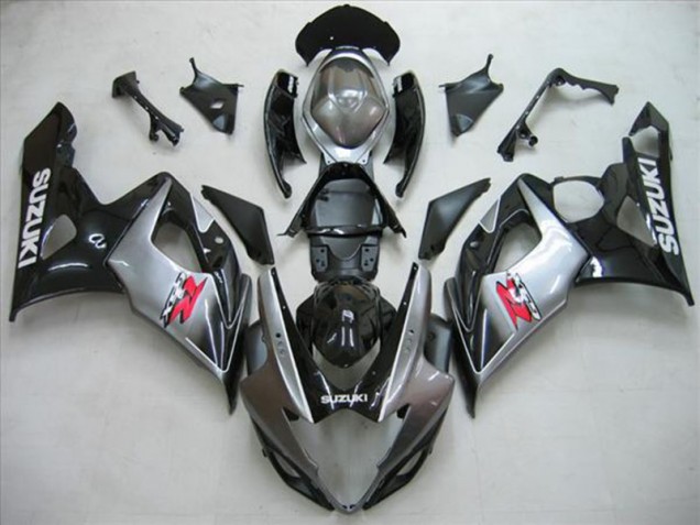 Noir Argent Gris Carénage Moto Suzuki GSXR 1000 K5 2005-2006 Noir Argent Gris Carénage Moto Suzuki GSXR 1000 K5 2005-2006