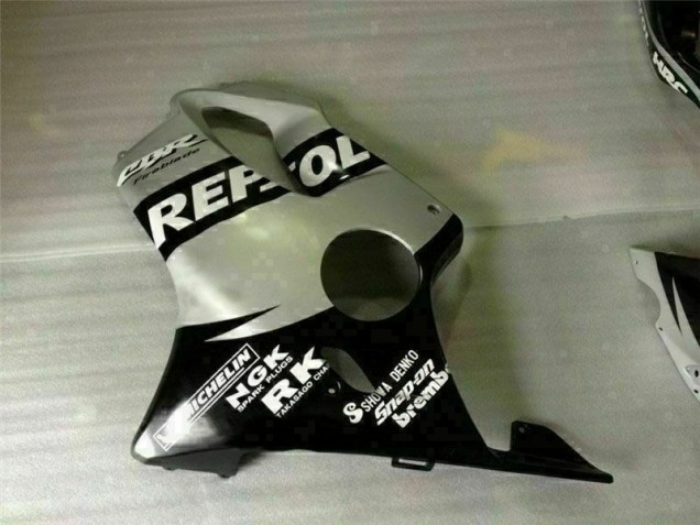 Noir Argent Repsol Carénage Moto Honda CBR 600 F4i 2001-2003 Noir Argent Repsol Carénage Moto Honda CBR 600 F4i 2001-2003