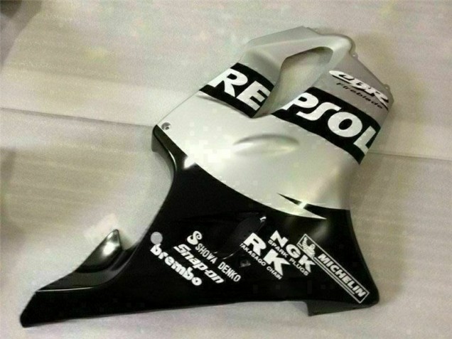 Noir Argent Repsol Carénage Moto Honda CBR 600 F4i 2001-2003 Noir Argent Repsol Carénage Moto Honda CBR 600 F4i 2001-2003