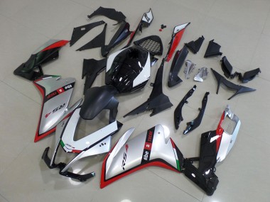 Noir Argent Rouge Carénage Moto Aprilia RS4 50 125 2011-2018
