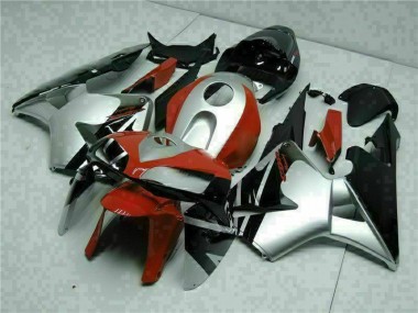 Noir Argent Rouge Carénage Moto Honda CBR 600 RR 2005-2006
