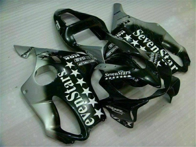 Noir Argent SevenStarss Carénage Moto Honda CBR 600 F4i 2001-2003 Noir Argent SevenStarss Carénage Moto Honda CBR 600 F4i 2001-2003