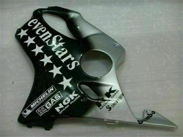 Noir Argent SevenStarss Carénage Moto Honda CBR 600 F4i 2001-2003 Noir Argent SevenStarss Carénage Moto Honda CBR 600 F4i 2001-2003