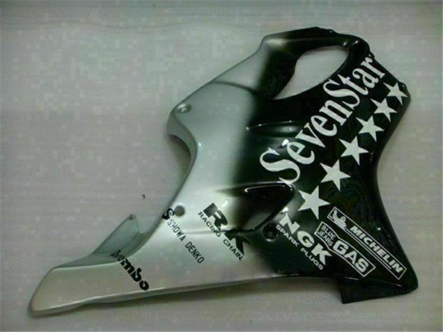 Noir Argent SevenStarss Carénage Moto Honda CBR 600 F4i 2001-2003 Noir Argent SevenStarss Carénage Moto Honda CBR 600 F4i 2001-2003