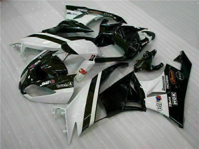 Noir Blanc 3M Touch4 Carénage Moto Kawasaki ZX6R 2009-2012 Noir Blanc 3M Touch4 Carénage Moto Kawasaki ZX6R 2009-2012