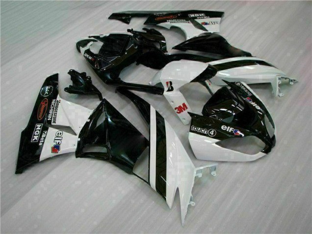 Noir Blanc 3M Touch4 Carénage Moto Kawasaki ZX6R 2009-2012 Noir Blanc 3M Touch4 Carénage Moto Kawasaki ZX6R 2009-2012