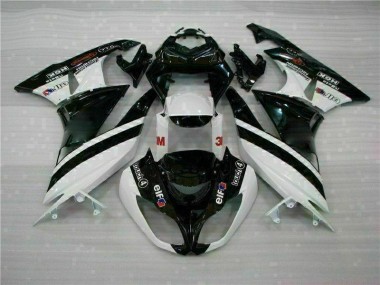 Noir Blanc 3M Touch4 Carénage Moto Kawasaki ZX6R 2009-2012