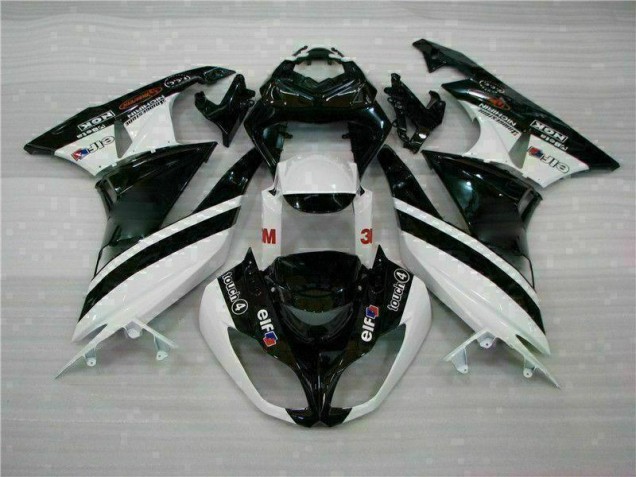 Noir Blanc 3M Touch4 Carénage Moto Kawasaki ZX6R 2009-2012 Noir Blanc 3M Touch4 Carénage Moto Kawasaki ZX6R 2009-2012