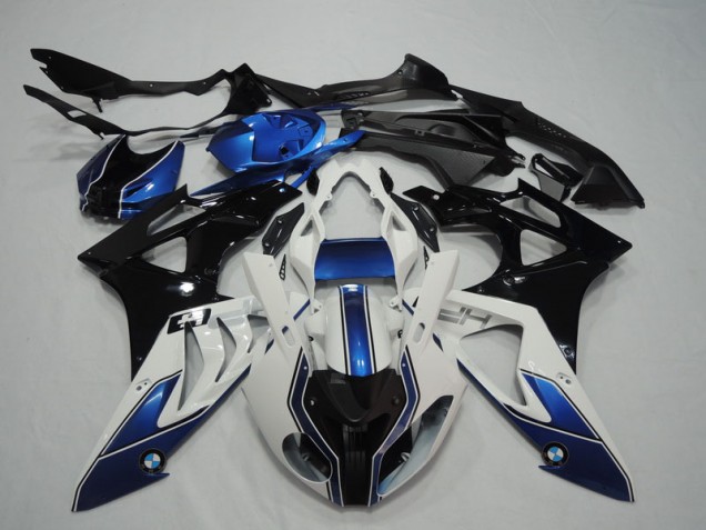 Noir Blanc Bleu Carénage Moto BMW S1000RR 2009-2014 Noir Blanc Bleu Carénage Moto BMW S1000RR 2009-2014
