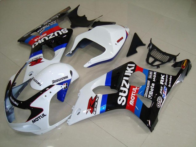 Noir Blanc Bleu Carénage Moto Suzuki GSXR 1000 K1 2000-2002 Noir Blanc Bleu Carénage Moto Suzuki GSXR 1000 K1 2000-2002