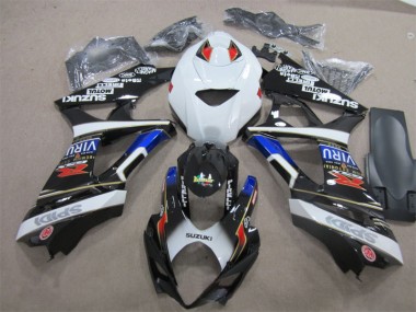 Noir Blanc Bleu Carénage Moto Suzuki GSXR 1000 K7 2007-2008