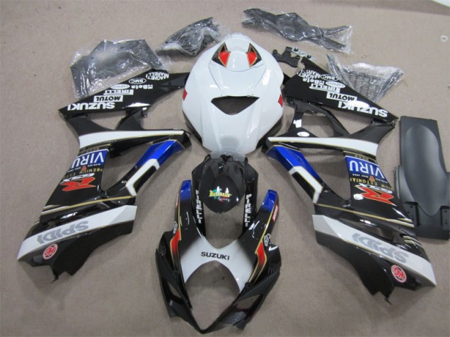 Noir Blanc Bleu Carénage Moto Suzuki GSXR 1000 K7 2007-2008 Noir Blanc Bleu Carénage Moto Suzuki GSXR 1000 K7 2007-2008
