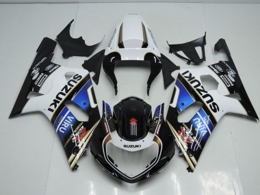 Noir Blanc Bleu Viru Carénage Moto Suzuki GSXR 750 K1 K2 K3 2001-2003