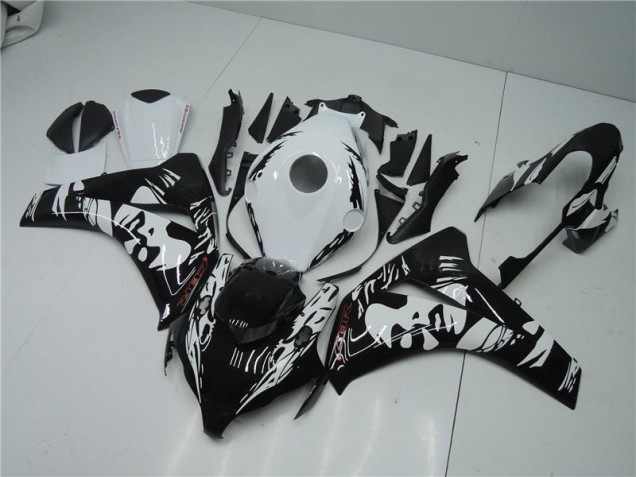 Noir Blanc Carénage Moto Honda CBR 1000 RR 2008-2011 Noir Blanc Carénage Moto Honda CBR 1000 RR 2008-2011