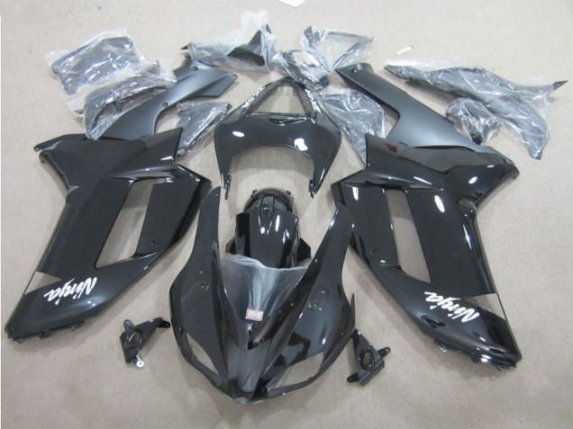 Noir Blanc Carénage Moto Kawasaki ZX6R 2007-2008 Noir Blanc Carénage Moto Kawasaki ZX6R 2007-2008