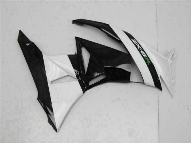 Noir Blanc Carénage Moto Kawasaki ZX6R 2009-2012 Noir Blanc Carénage Moto Kawasaki ZX6R 2009-2012