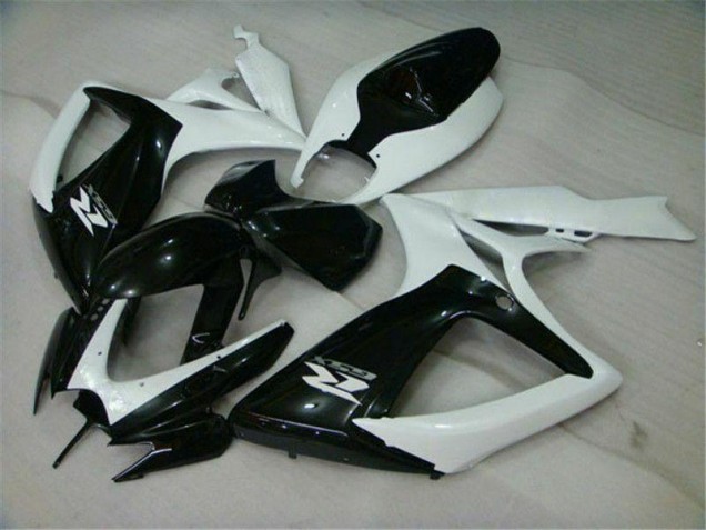 Noir Blanc Carénage Moto Suzuki GSXR 600 / 750 K6 2006-2007 Noir Blanc Carénage Moto Suzuki GSXR 600 / 750 K6 2006-2007
